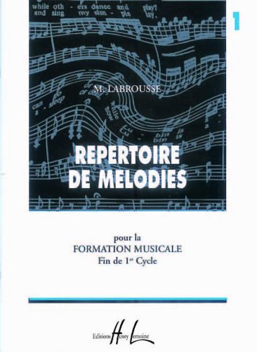 einband Rpertoire de Mlodies Vol.1 Editions Henry Lemoine