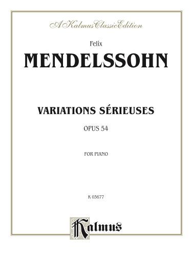 einband Variations srieuses Op.54 Editions Henry Lemoine